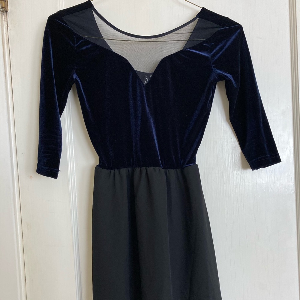 H&M velvet chiffon dress